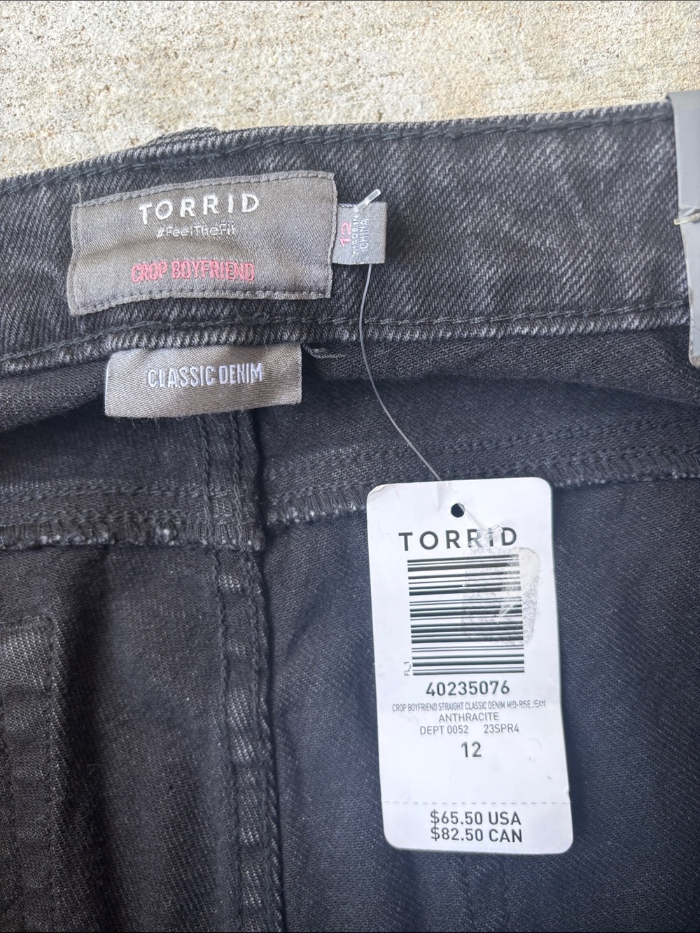 torrid Black Washed Boyfriend Jeans with Distressed Detail - Picture 5 of 15
